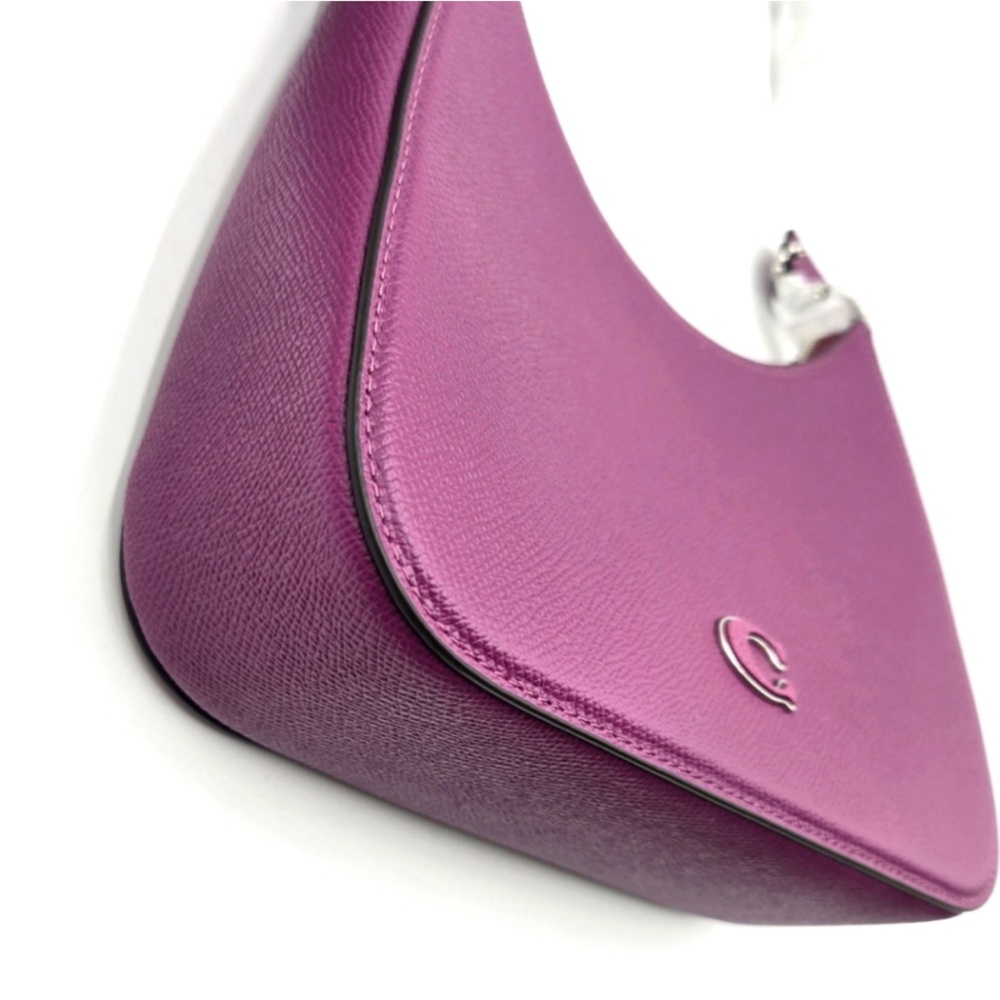 Coach Hobo Crossgrain Leather Crossbody in Deep Plum - Picture 5 of 10